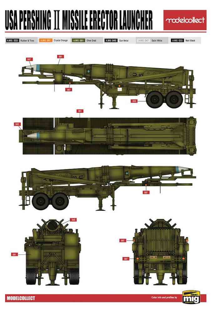 Modelcollect 1/72 NATO M1001 MAN Tractor & Pershing II missle erector launcher